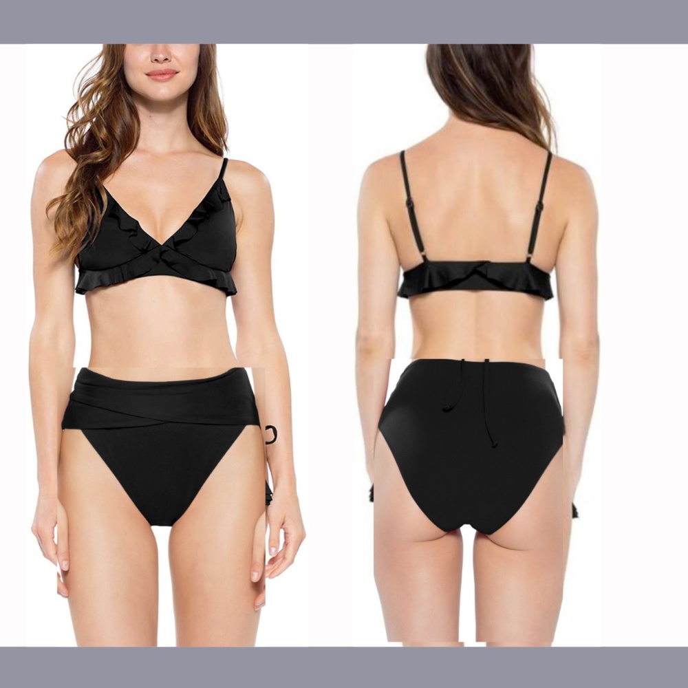 NEW Becca Color Code Crossover High Waist Bikini Bottoms [‎ Medium ]